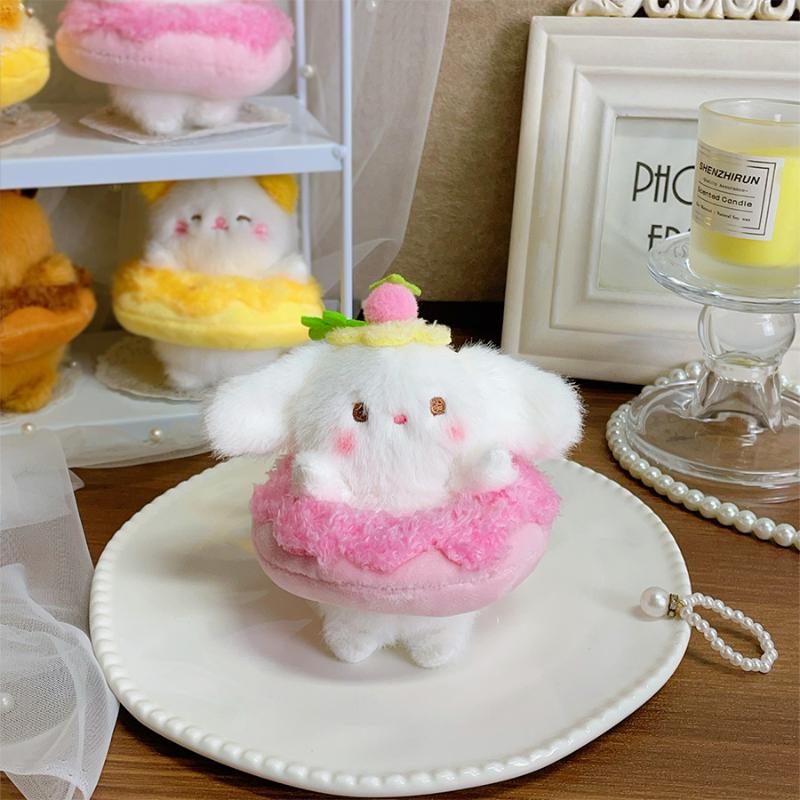 

Cartoon Sweet Donut Plush Small Animal Keychain Kawaii Little Bear Capybara Doll Pendant Backpack Decoration Accessories Toys as the picture