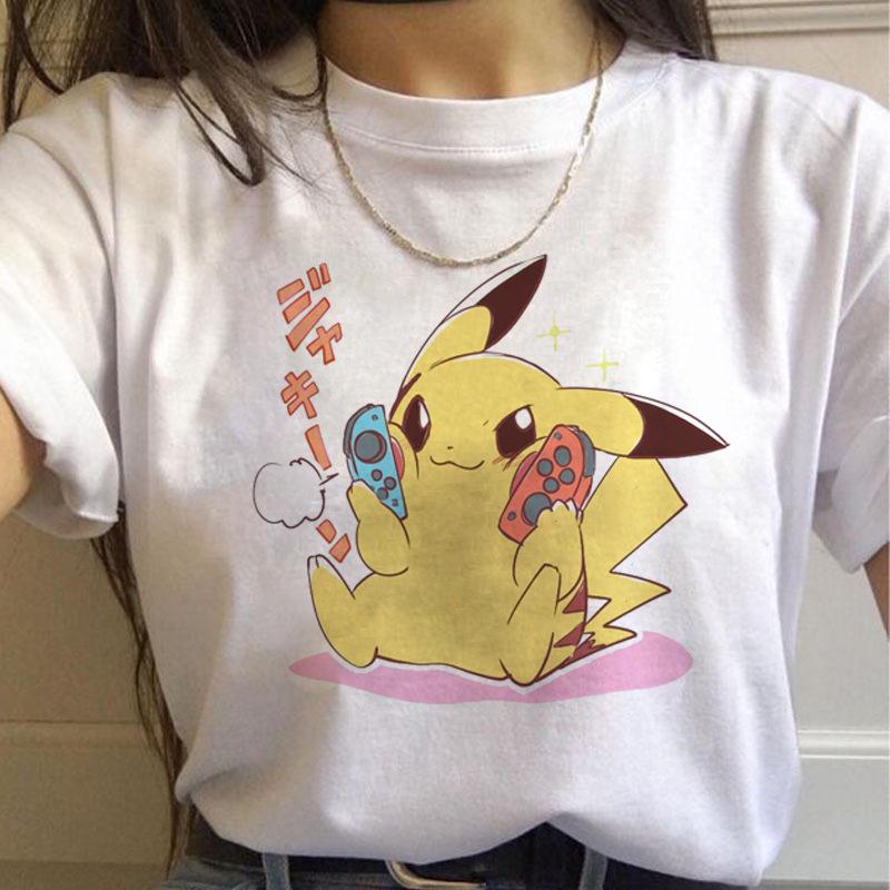 New Pokemon Print Tshirt for Women Men Cute Cool Summer Kids Tshirt 90s Fashionable Streetwear Top for Women Y2k Summer Tee