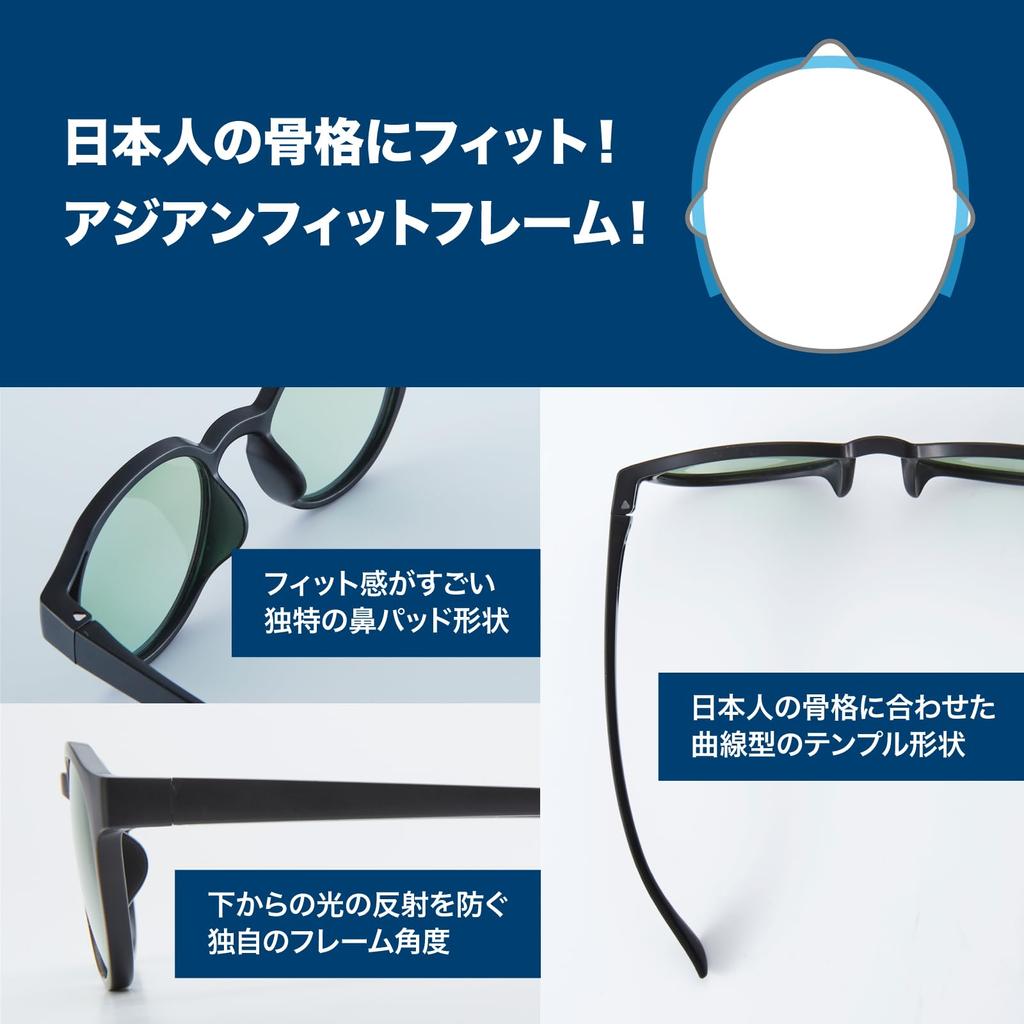 Sorge Outdoor Sunglasses Integrated Sports Fishing Driving Made in Sabae [Sorge] Polarized/Dimmable/UV (Boston, Gray)