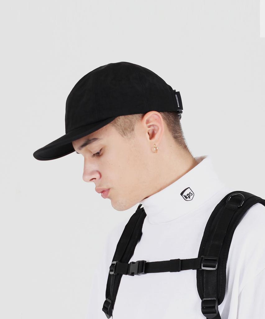 PEACE MAKER Shirring Nylon 6P Cap (Black)