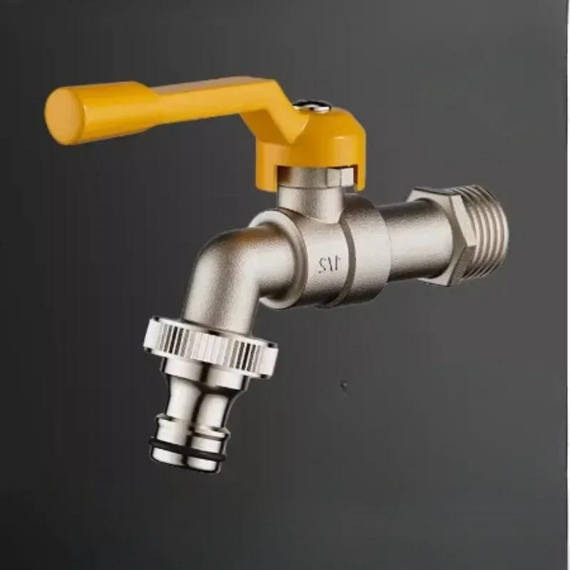 Brass main body outdoor garden faucet, multifunctional anti freezing and heat-resistant one in and two out faucet,
