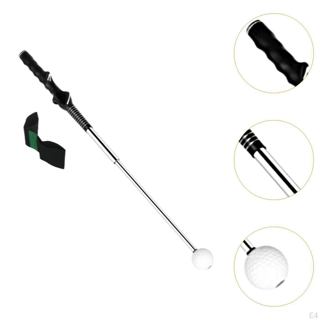 Adjustable Golf Swing Trainer Aid for Indoor And Outdoor Use with Arm Band