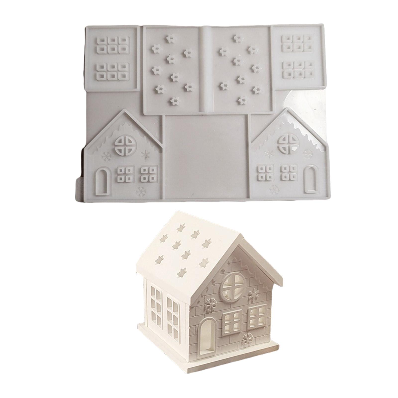 

Украшение для дома Силиконовая форма Миниатюрная форма для орнамента в виде домика Практичная гипсовая форма Принадлежности для изготовления ювелирных изделий