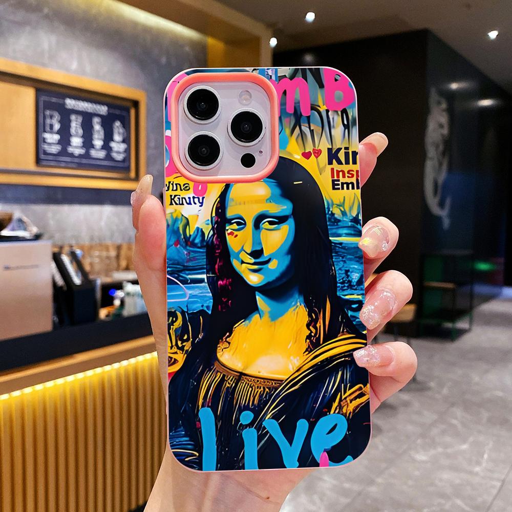 Graffiti Art Jelly Double layer Pink Mobile Phone Case for iPhone 17 16 15 14 13 12 11 Air Pro Max Plus Protective
