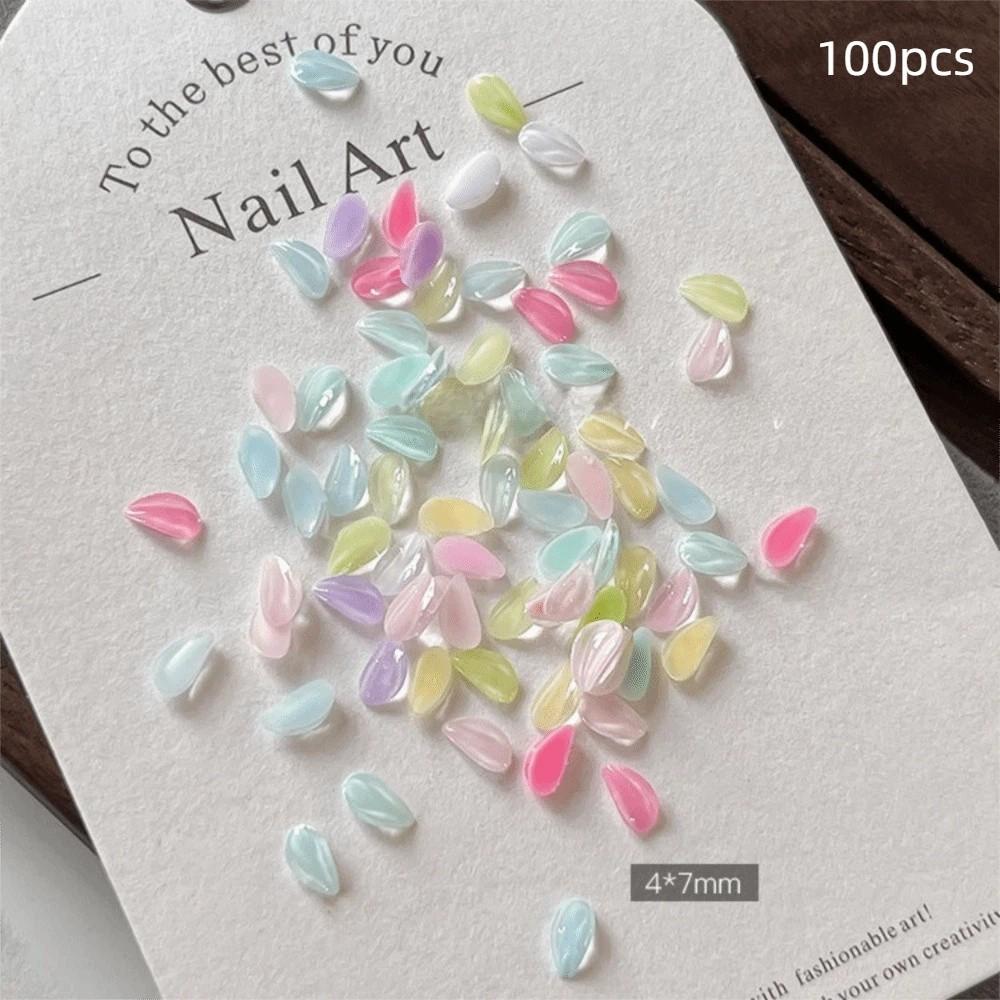 3D Flower Petals Nail Art Glitter Set Transparent Nail Charms Decorations Manicure Accessories