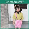 Trendy Children's Shoulder Bag Versatile Plaid Canvas Crossbody Bag For Kids