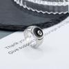 Punk Gothic Number 8 Billiards Ball Ring for Women Vintage Silver Plated Retro Charm Billiards Rings Finger Jewelry