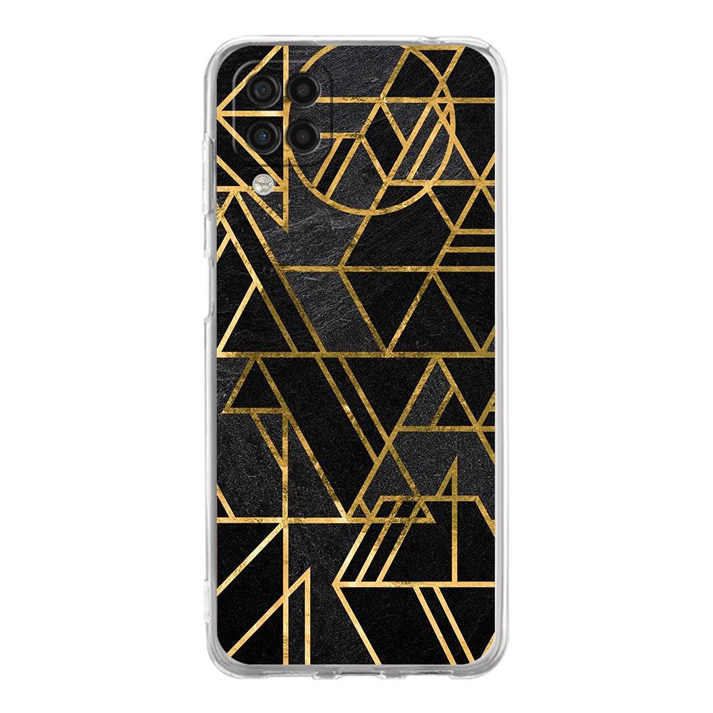 Black Gold marble tropic Phone Case For Samsung Galaxy A51 A71 A21S A12 A11 A31 A41 A03S A13 A33 A73 A53 A52 A32 5G A23 Cover
