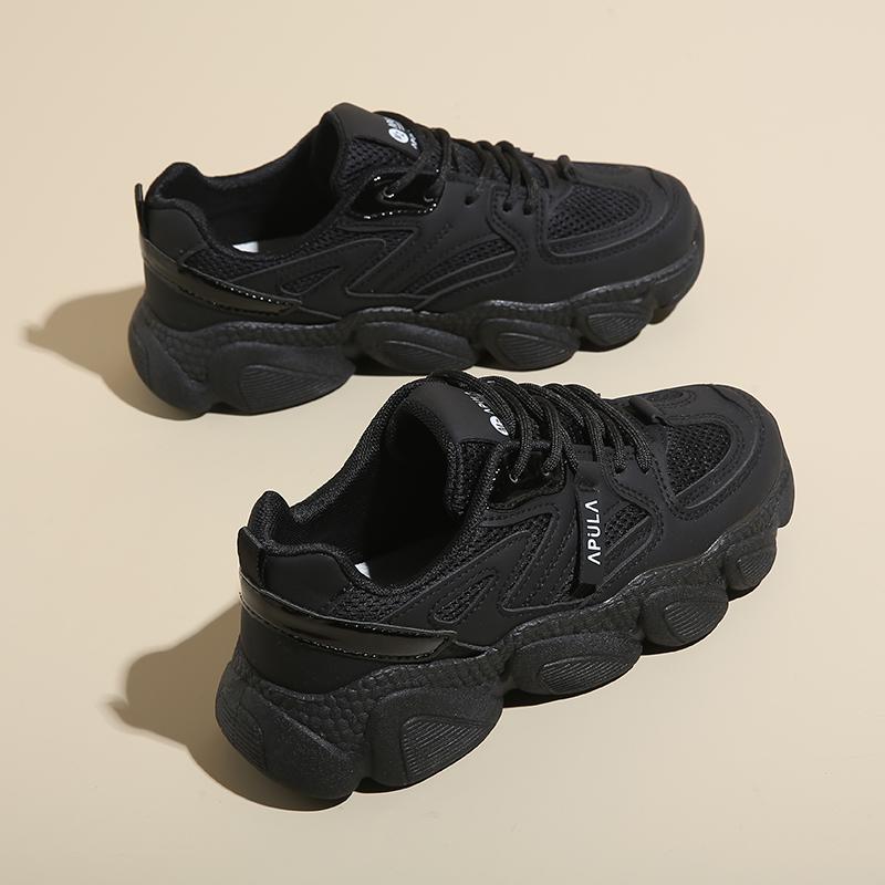 Spring and summer girls' dual net dad shoes, gym running shoes