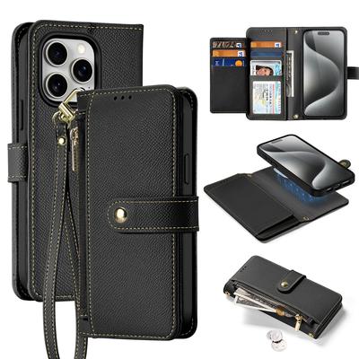 Etui Skórzane Dux Ducis Lawa Na Iphone 15 Pro - Czarne