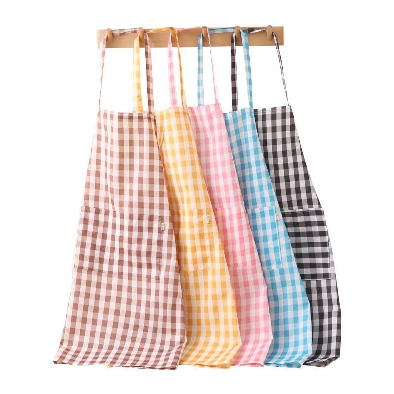 Plaid Waterproof Breathable Kitchen Apron