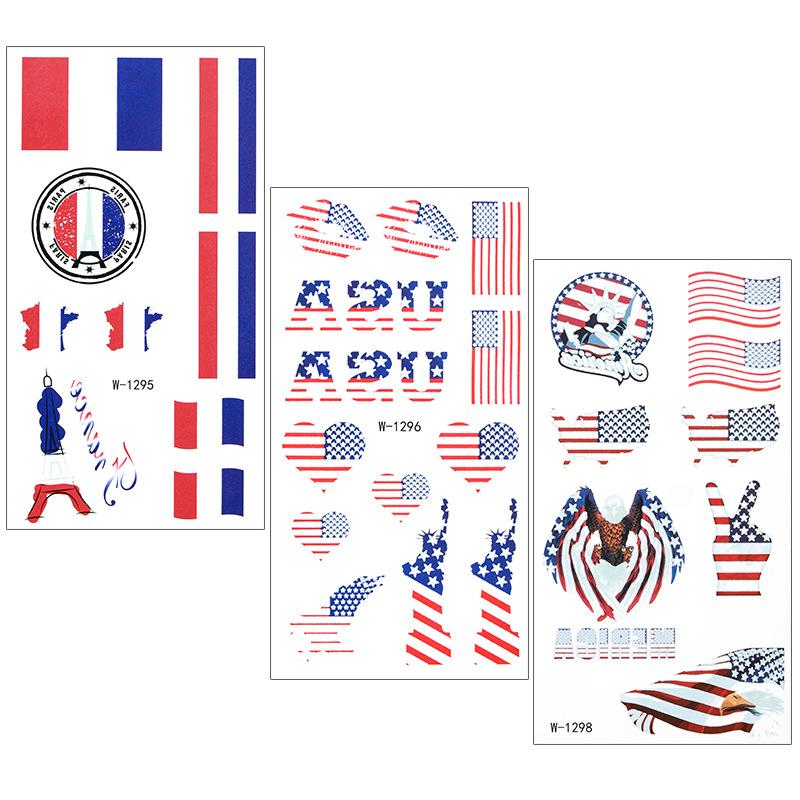 Cartoon Tattoo Sticker Game Rugby Flag Party Tattoo Waterproof