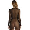 Womens Sexy Transparent Swim Cover Up Dress with Long Sleeves for Poolside Clubwear