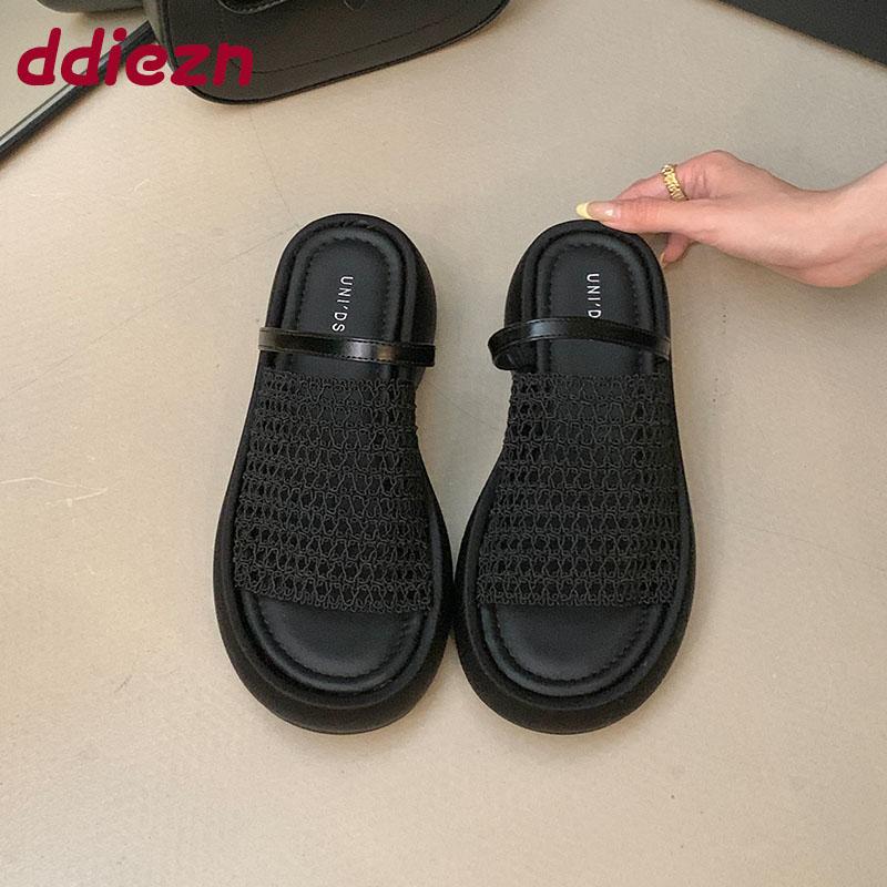 Fashion Fashion Platform Wedges Women Slippers Shoes Footwear Thick Soled Ladies Wedges Heeled Slippers Shoes Female Slides Sandals