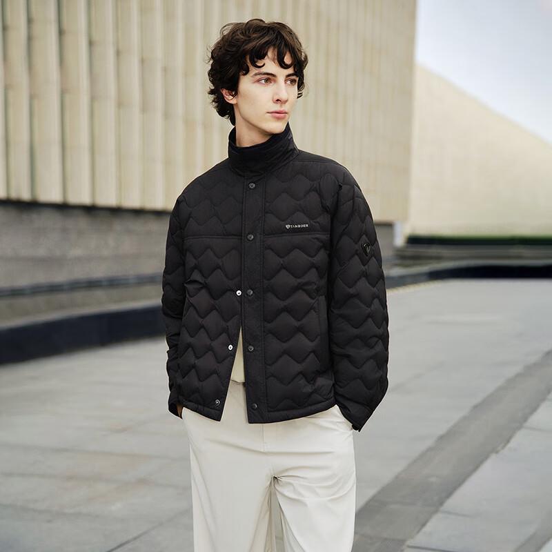 Tanboer Men's Lightweight Short Shirt-Style Down Jacket TA5330273D