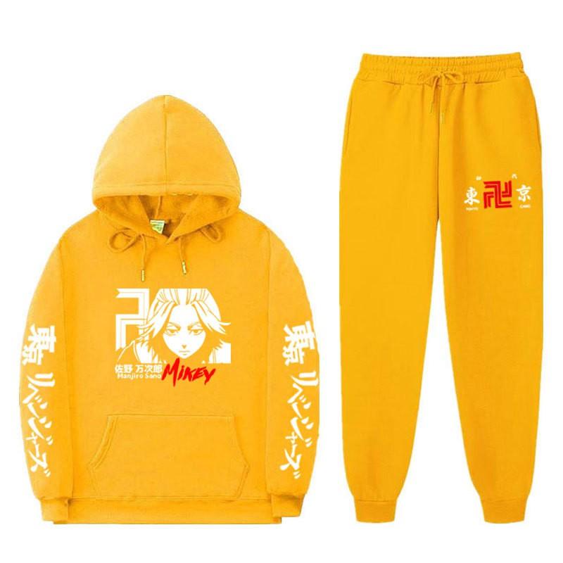 Mens Thick Fleece Hoodie Jogger Set Casual Hip Hop Streetwear Two Piece Outfit