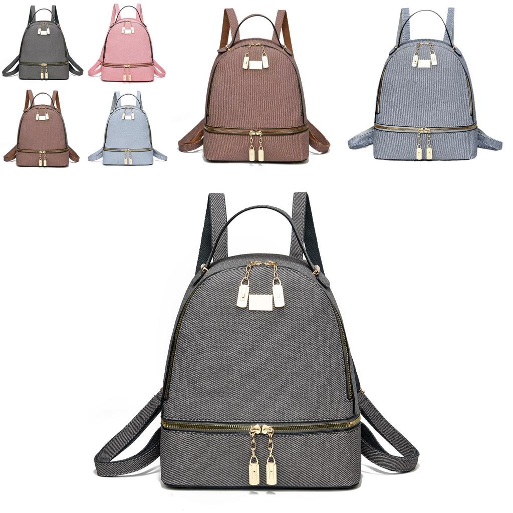 Stylish Macaron Color Canvas Backpack With Large Capacity For Travel And School Use
