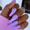 24Pcs/Set Matte Manicure Full Cover Nail Tips Ballerina Nail Coffin Fake Nail False Nails
