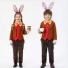 Halloween Children Boys and Girls Alice in Wonderland Bunny Costume Mr. Rabbit Men's and Women's Uniform Suit