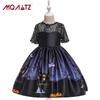 European and American Children's Formal Halloween Pumpkin Witch Cosplay Costume for Girls