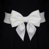 Double Beautiful Layer Bowknot Waist Belt In Soft Cotton With Elastic Fit For Women