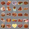 50 Cartoon Chocolate Stickers: Cute, Waterproof Graffiti for Children's Diaries, Suitcases, and Phone Cases