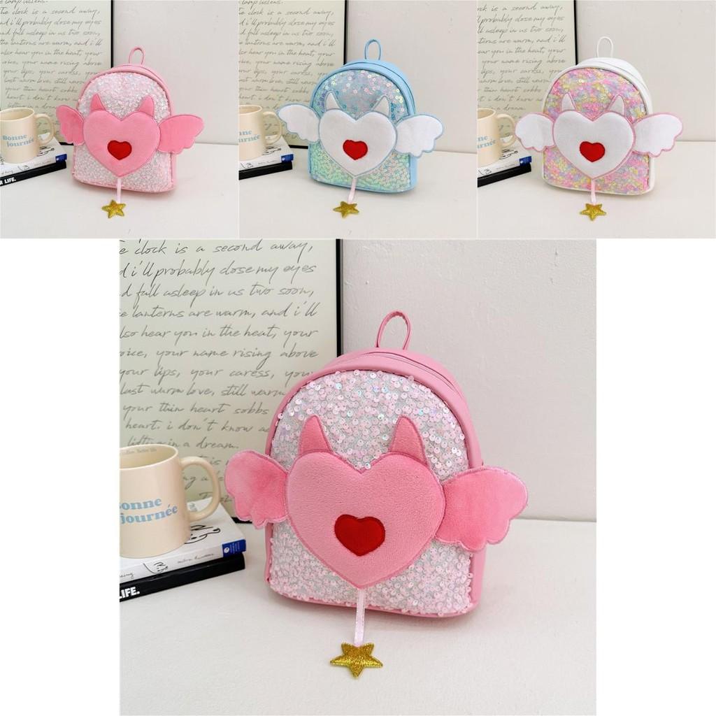 Stylish And Functional Kids Backpack With Angel Wings Perfect For School Adventures