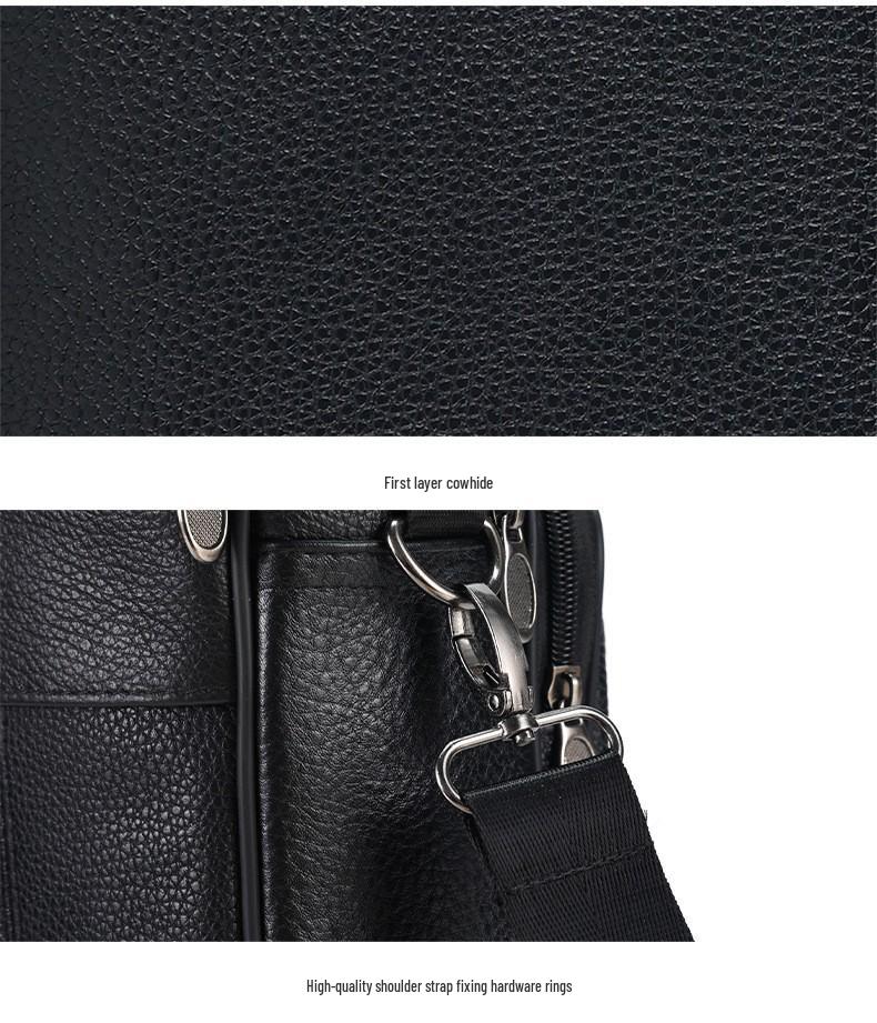 Herren Echtleder Vertikale Umhängetasche - Multifunktionale High-End Schultertasche für den lässigen Pendelverkehr
