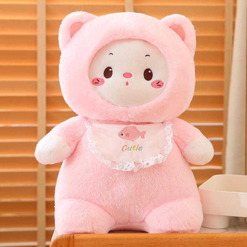 Cute Hug Cat Plush Doll Girl Super Soft Cute Kitten Baby Rag Doll Children Hug Sleeping Pillow