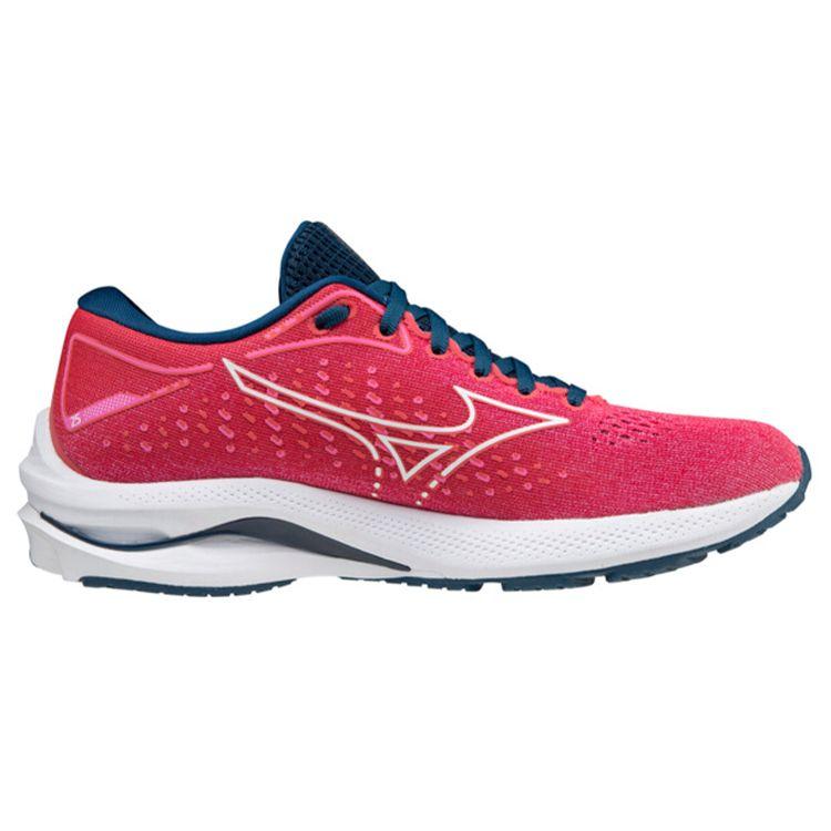 Mizuno Wave Rider 25 Non-Slip Breathable Low-Top Running Shoes Women Sneaker Rose-Red J1GD210301