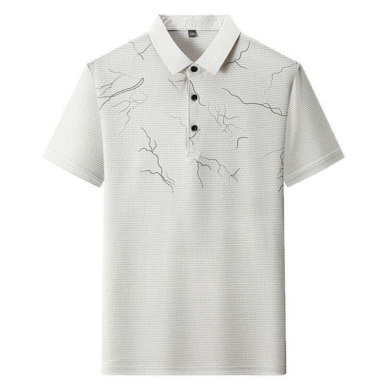 Medium Men'S Lapel Breathable Short-Sleeved Casual T-Shirt Polo Shirt