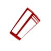 Red Carbon Fiber Gear Shift Panel Cover Trim Sticker For VW Golf 8 MK8 GTI