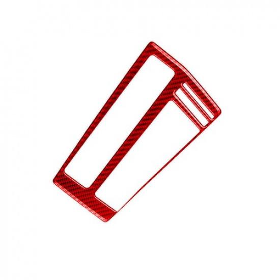 Red Carbon Fiber Gear Shift Panel Cover Trim Sticker For VW Golf 8 MK8 GTI