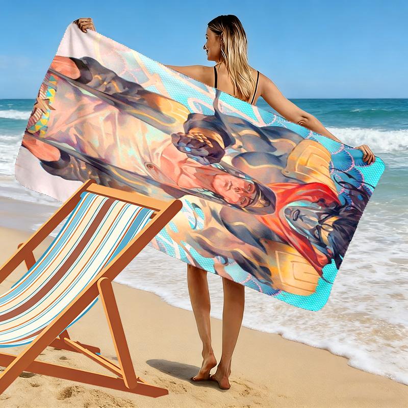 JoJo's Bizarre Adventure: Epic Characters Beach Towel Outdoor Camping Beach Towel for Vacation Photos Quick-drying Swim Towel Absorbent Bath Towel