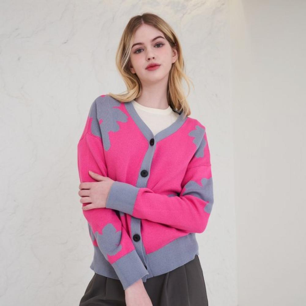 

Lipbbam Organic Cotton Jacquard Cardigan Hk Lcs501 Psgr 01 PLUS(77-88)