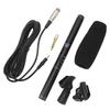 Condenser Interview Microphone, Professional Photo News Reporter Condenser Shotgun Microphone Kit, Metal Mount, Windscreen, XLR Cable, Adapter Include