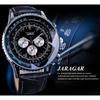 JARAGAR Herrenmode, lässig, ausgehöhlt, großes Zifferblatt, automatische mechanische Uhr GMT1140-1-A