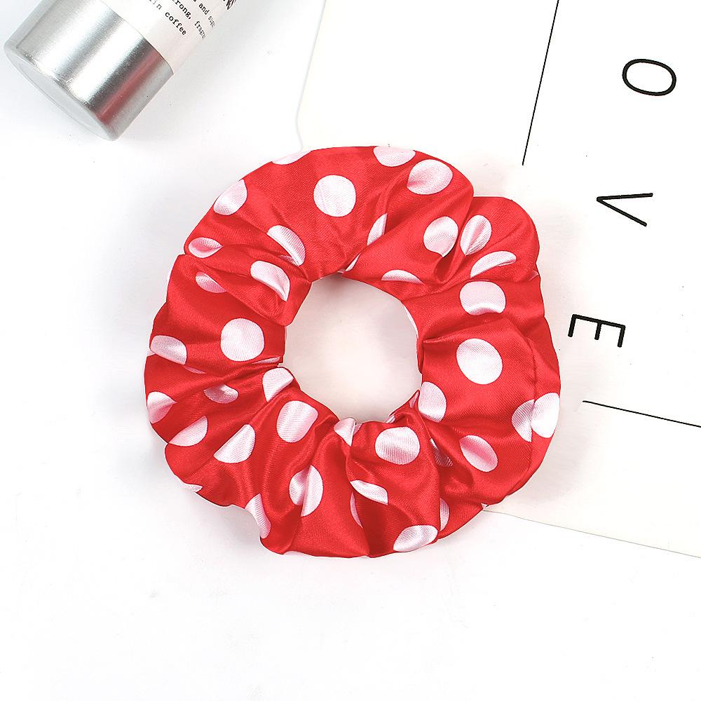 New Satin Printed Flower Floral Scrunchie Women Girls Elastic Hair Rubber Bands Accessories Tie Hair Ring Rope Holder Headdress