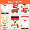 Charming Christmas Nonwoven Fabric Wall Stickers With Colorful Santa Snowman Designs