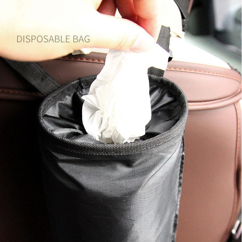 Multifunctional Car Hanging Trash Bag & Storage Organizer Leakproof Auto Garbage Bin Waste Bag for Car Truck Accessories