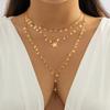 VIVILADY Multilayer Y Shape Geometry Tassel Star Sequins Clavicle Chain Necklace Alloy Female Sexy Fashion Party Gift