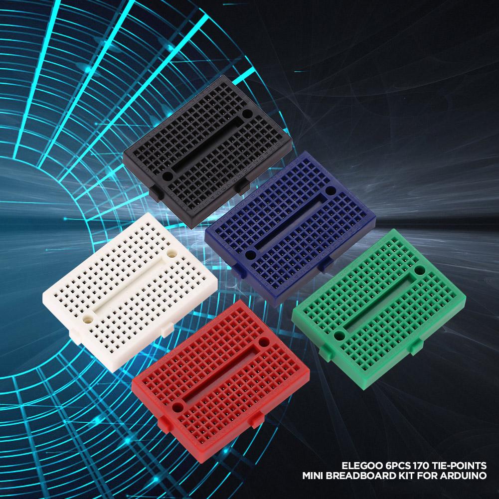 Set von 5 Lötlosem Breadboard 170 Löcher Breadboard Prototyp Leiterplatte aus ABS-Kunststoff für Prototyping mit schmalen Steckkontakten Selbst