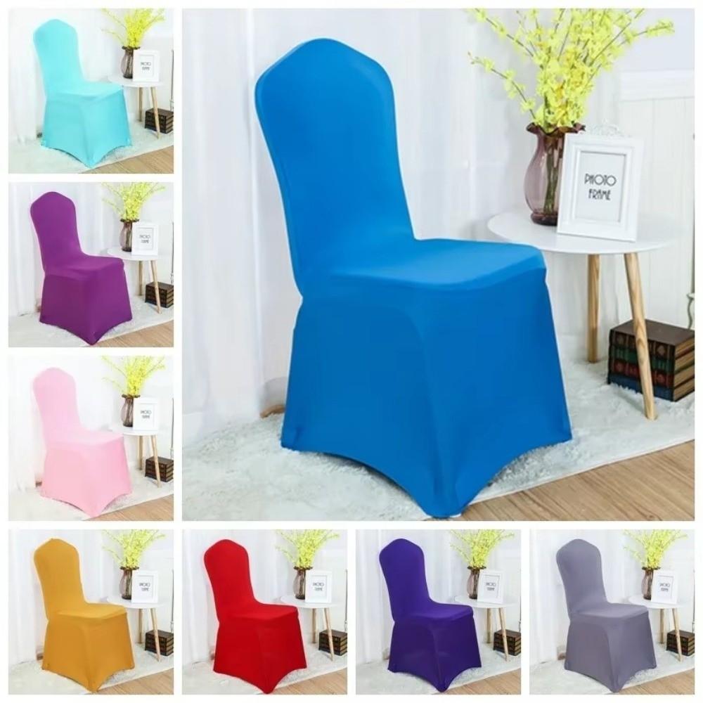 Elastic Wedding Chair Covers Spandex Seat Cover Stretch Slipcover  Dining Party Celebration