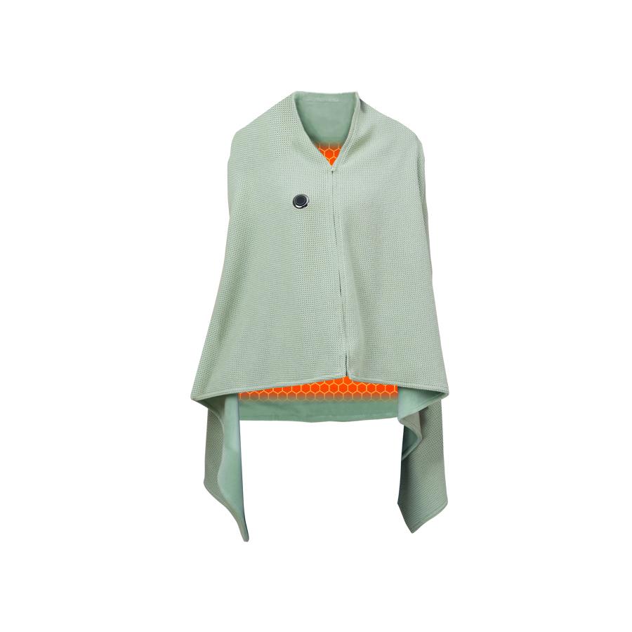 Most Popular NEW Winter Velvet Wearable Rechargeable Heated Shawl Blanket зелёный
