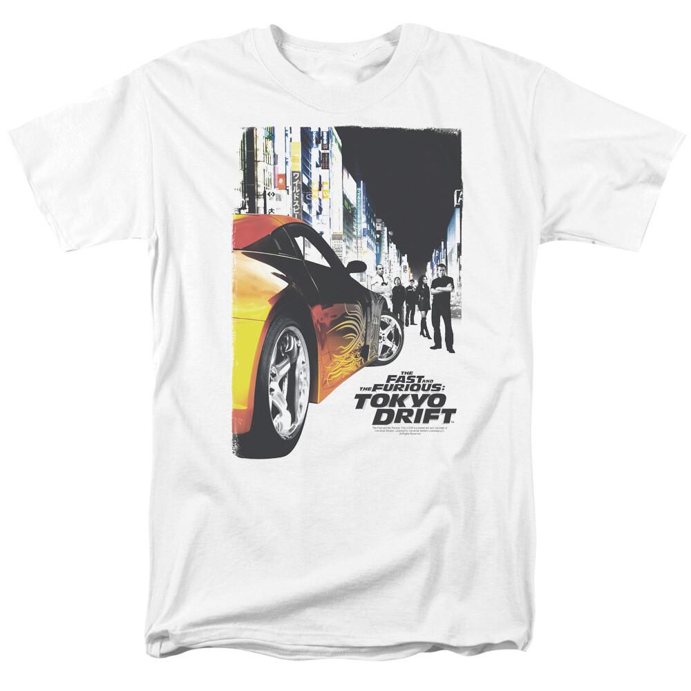 

26 Fast and Furious Poster T Shirt Mens Licensed Car Movie Tee White Unisex T-Shirt XL