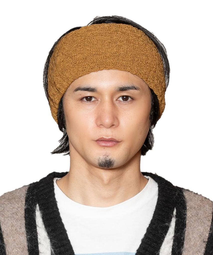 Kashira Washable Hairband, Casual, Loose Fit, Large, Daily, Simple, DOU02047, YELLOW, One Size