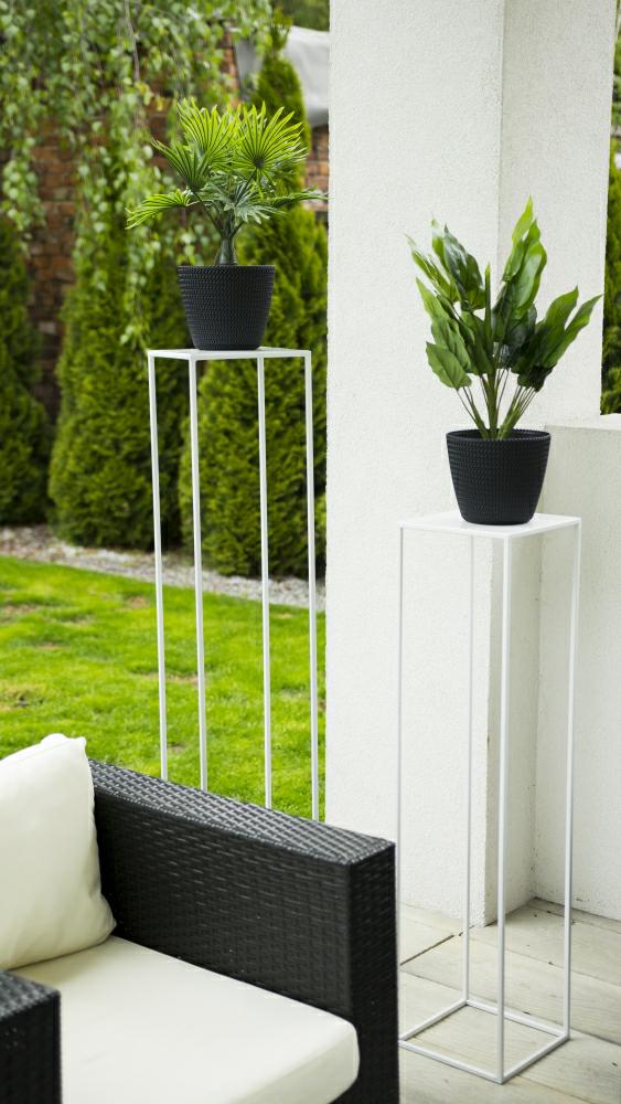 Weißer Moderner Blumenständer 100 cm