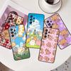 Cartoon Anime Capibala Art Phone Case For Samsung A41 A35 A34 A33 A32 A25 A24 A23 A21s A06 A05 A04 A03 Note 10 20 Ultra 5G Black