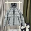 Outdoor Hooded Square Down Jacket Winter Warm Outer Jacket Hooded