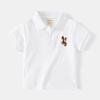 Boy's Short-Sleeved T-shirt Clothes Children's Summer Clothing Children's Embroidery Bear Polo Shirt Baby Boy Half Sleeve Polo Collar Top
